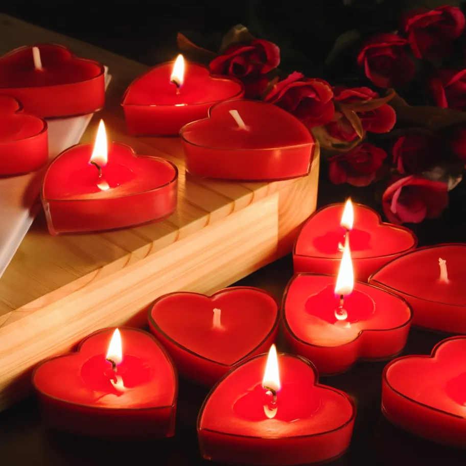 Amour Heart Scented Tealight Candles Glow Hub Candles