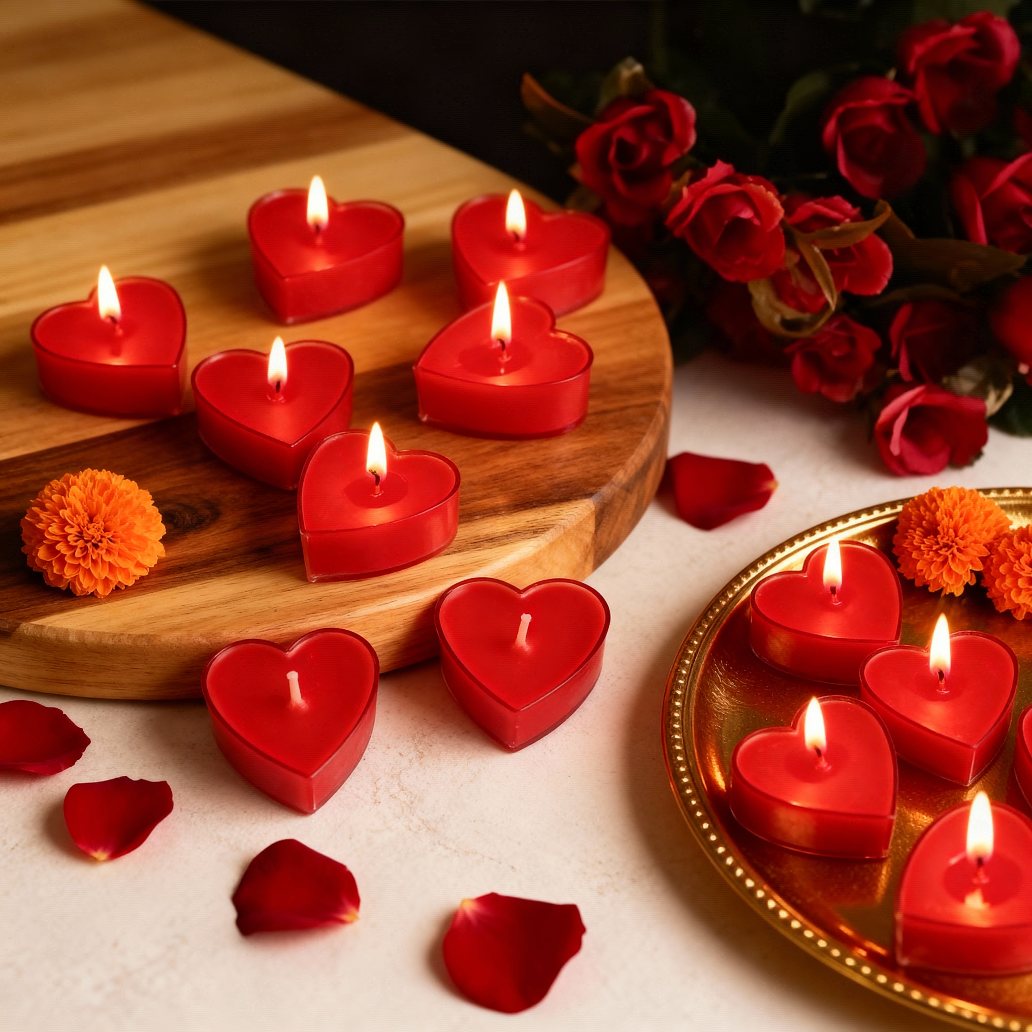 Amour Heart - Scented Tealight Candles (Set of 5)