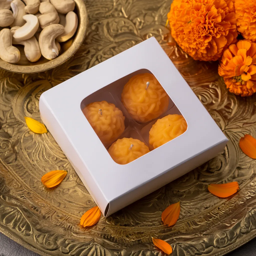 Sweet Ladoo - Artisanal Scented Candle (Set of 4)